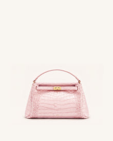 Carmen Top Handle Bag - Pink Croc