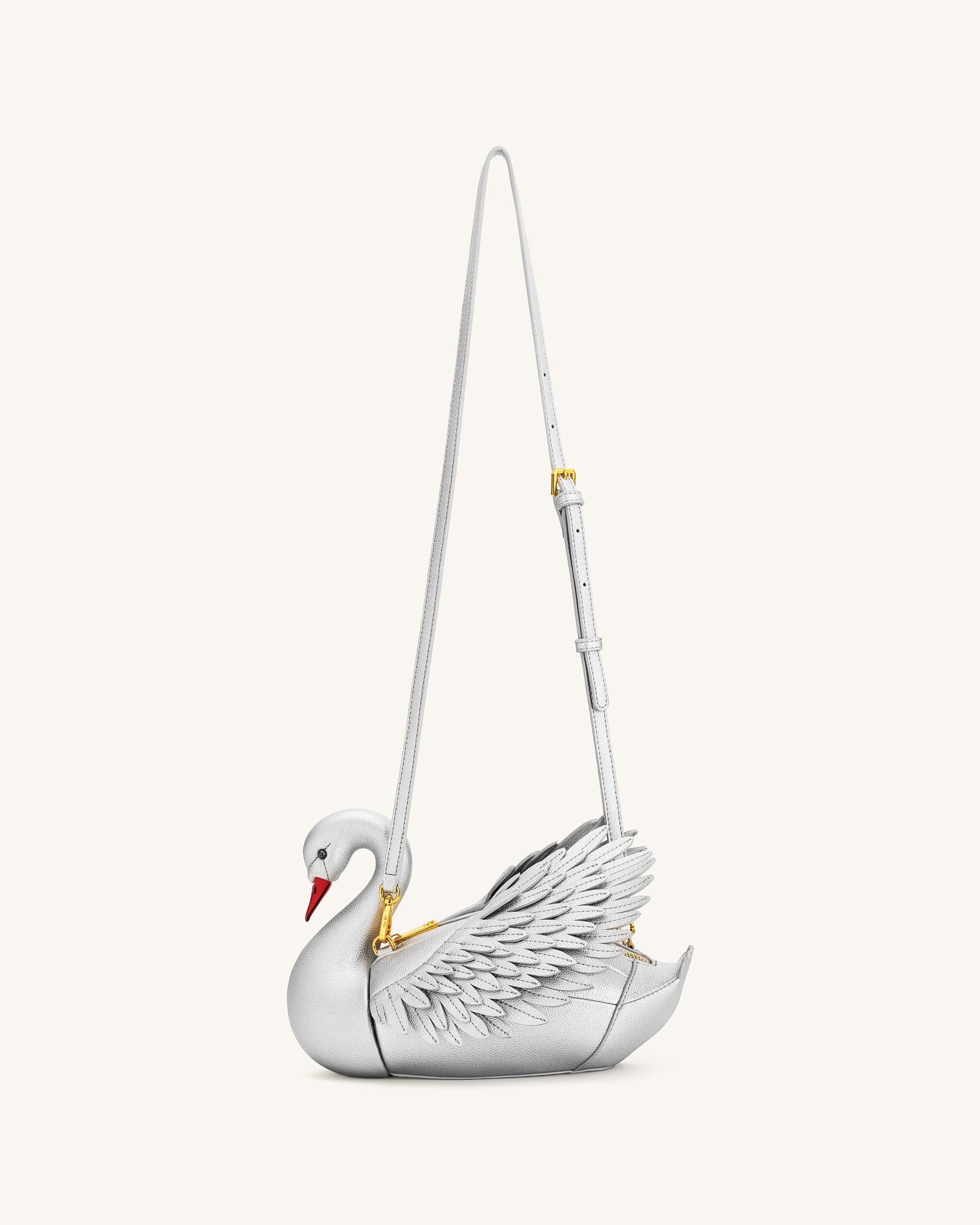 Alani Swan Shaped Crossbody Bag - Silver