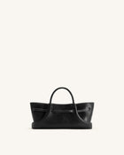 Maeve Dachshund Metal Charm Tote Bag - Black