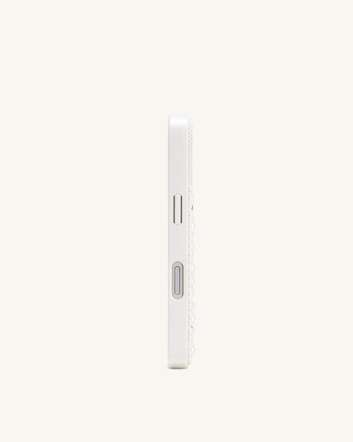 Pearl Embellished Phone Case - White