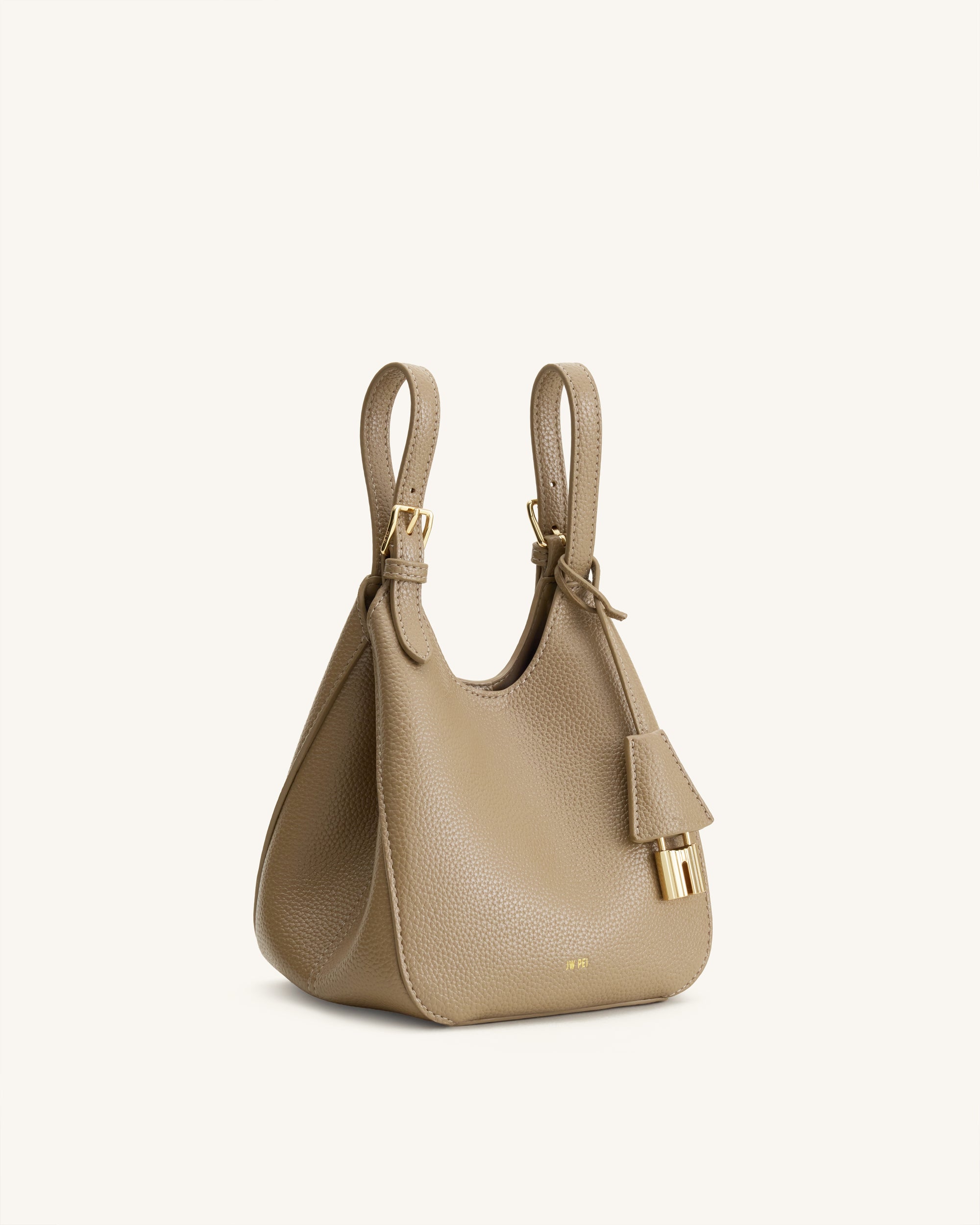 Ines Padlock Tote Bag - Gray Beige