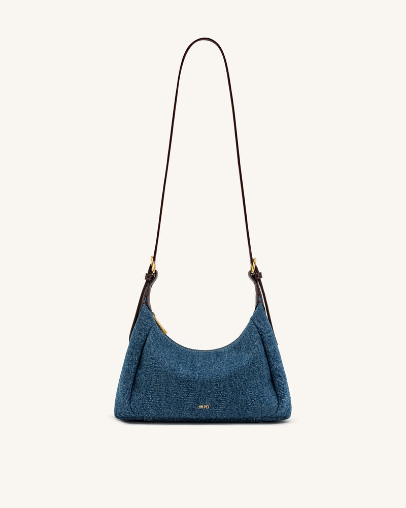 Velora Denim Shoulder Bag - Blue Denim