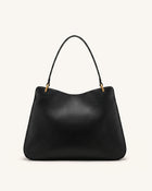 Lucia Turn-Lock Shoulder Bag - Black