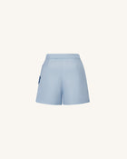 Iris Embroidered Tailored Shorts - Light Blue