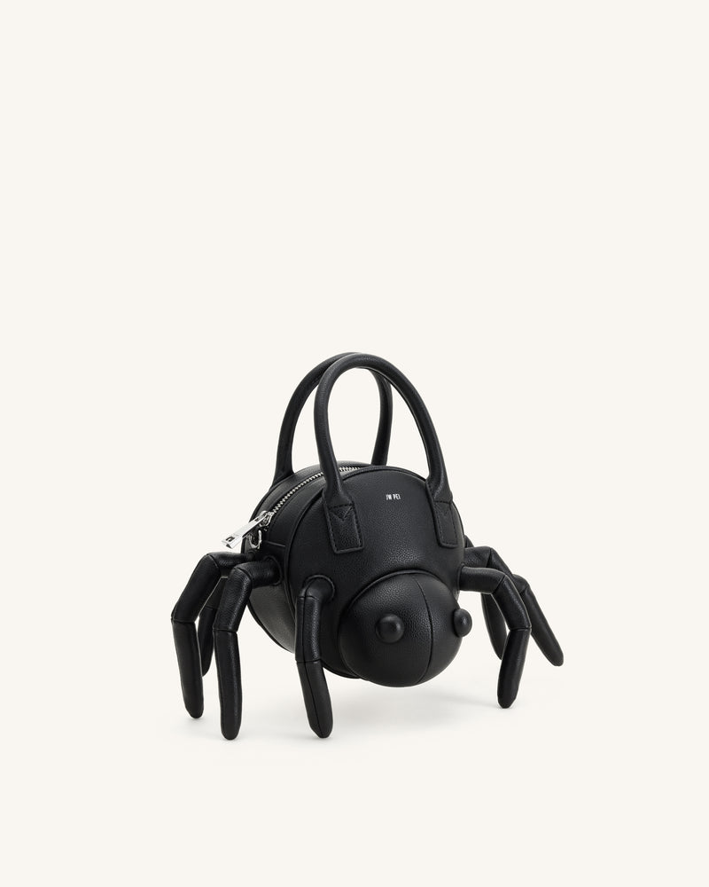 Siena Spider Shaped Top Handle Bag - Black