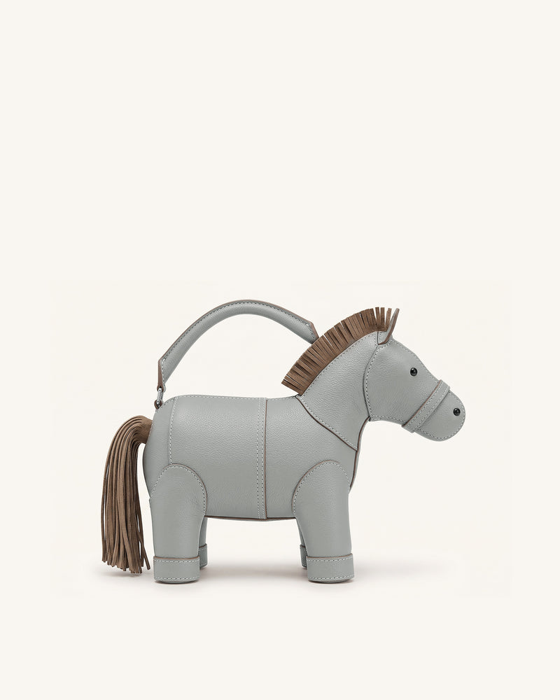 Harper Horse Top Handle Bag - Grey