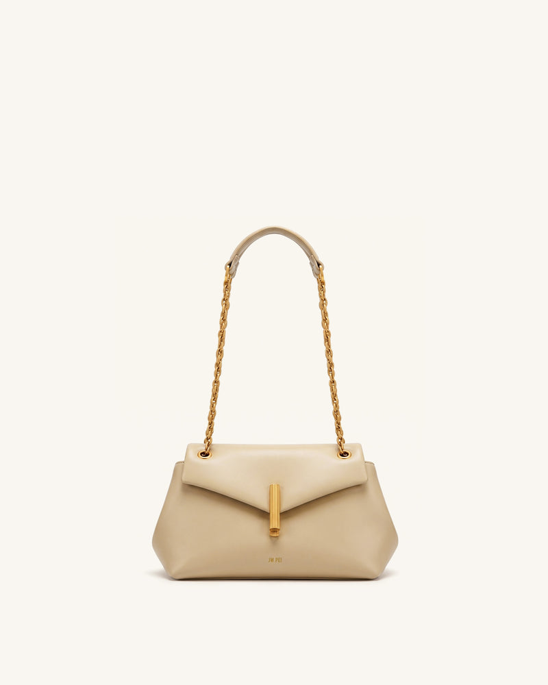 Valerie Chain Flap Shoulder Bag - Khaki