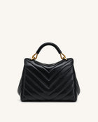 Lucia Classic Top Handle Bag - Jet Black