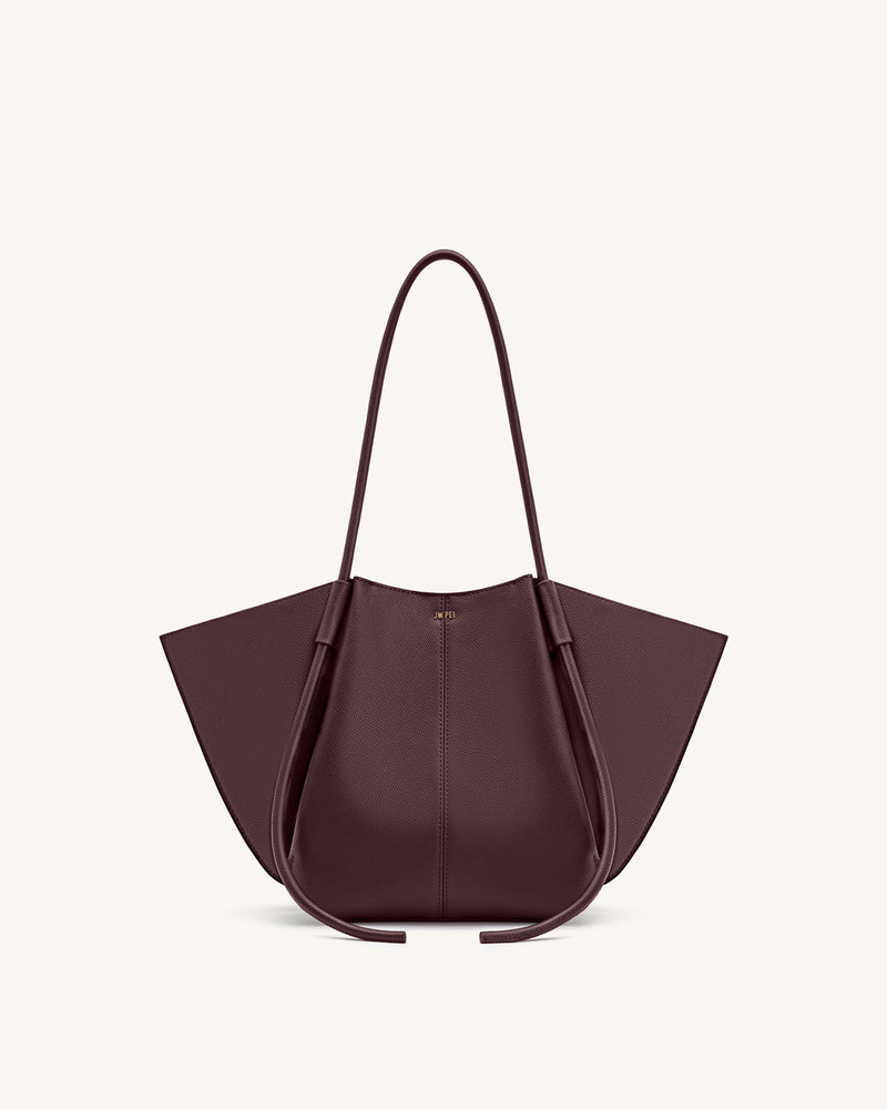 Nala Wide Tote Bag - Deep Burgundy