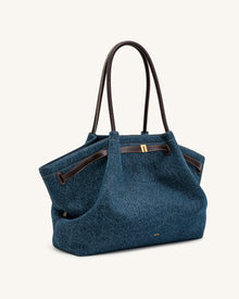 Hana Large Tote Bag - Dark Blue Denim