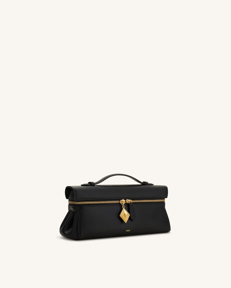 Thea East-West Top Handle Bag - Black
