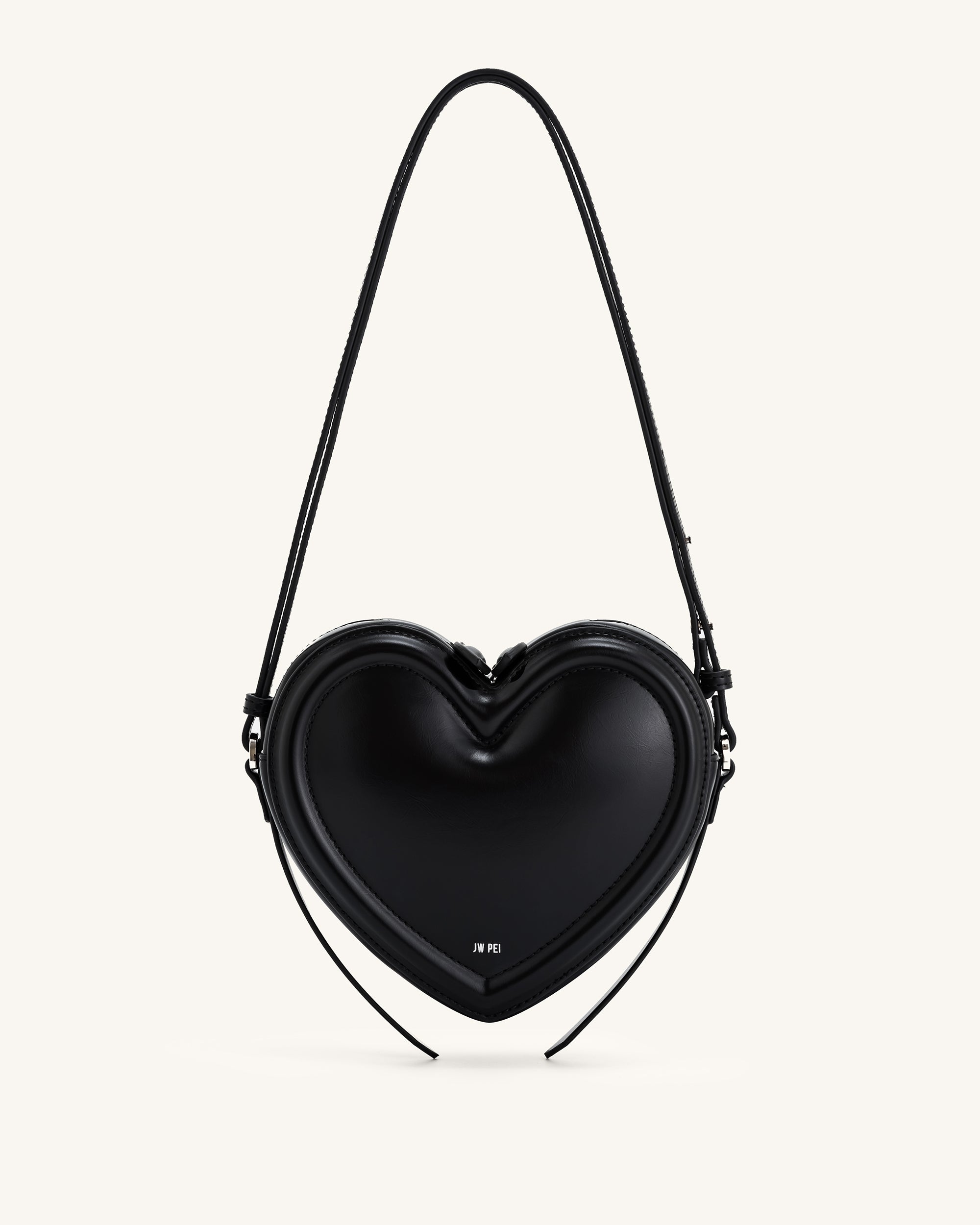 Arlene Heart Shaped Bag - Black - JW PEI
