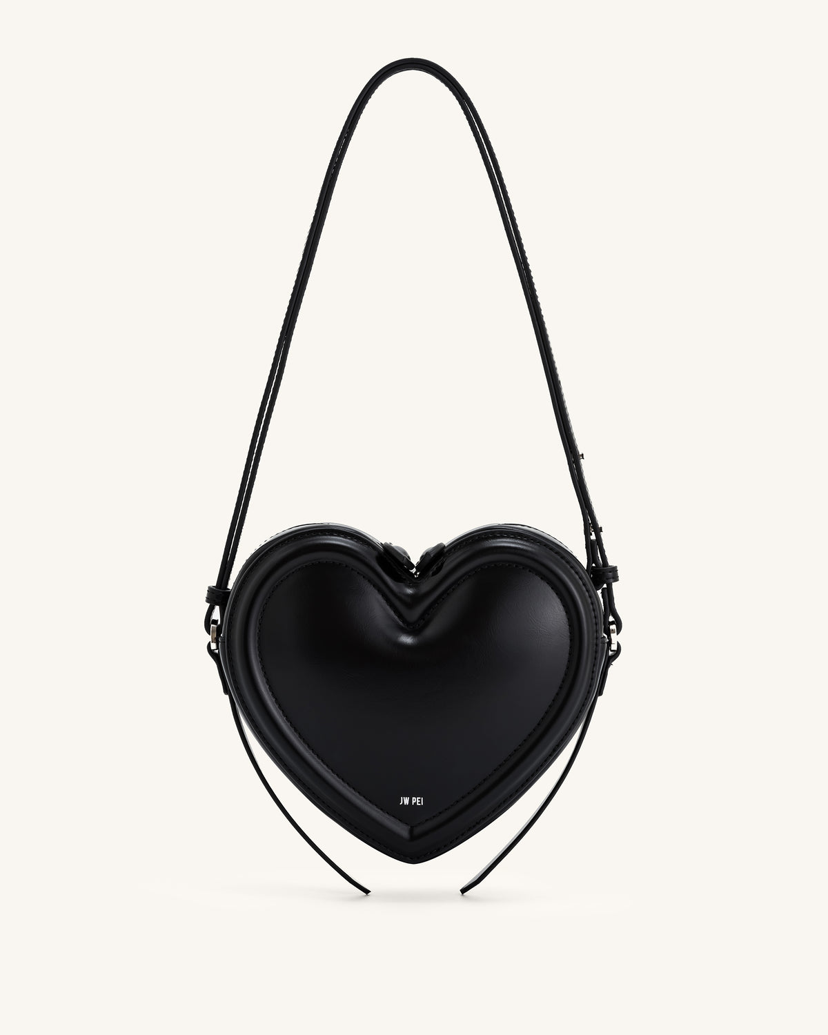 Arlene Heart Shaped Bag - Black | JW PEI