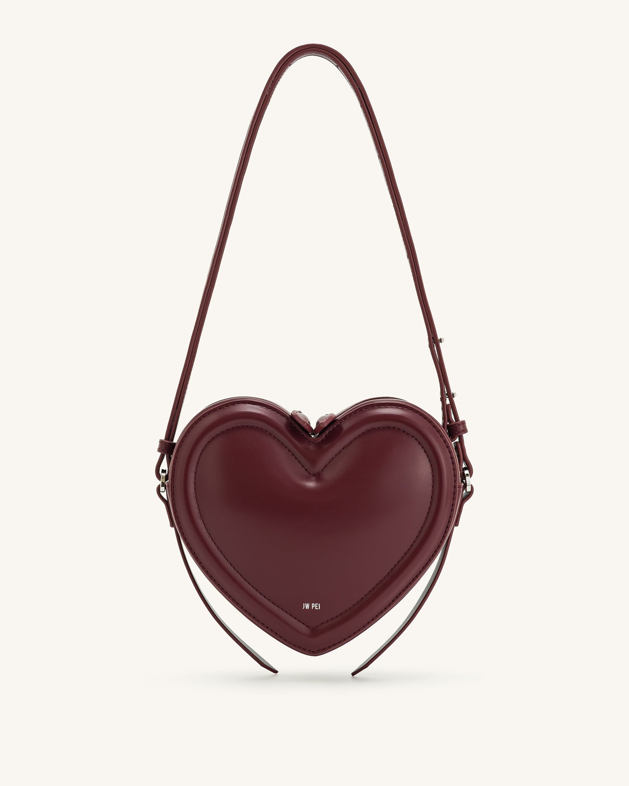 Arlene Heart Shaped Bag - Claret