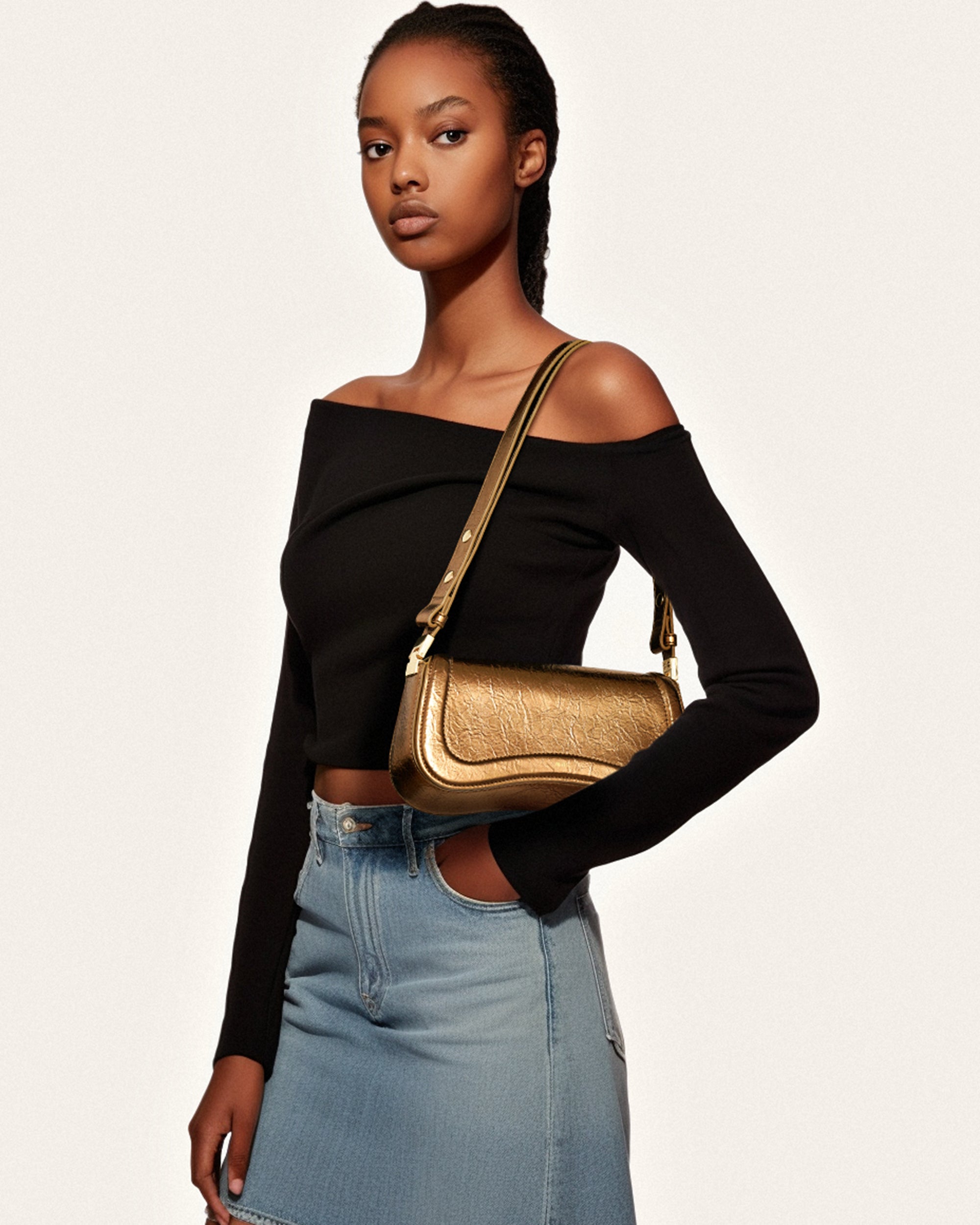 Joy Metallic Shoulder Bag - Ancient Gold