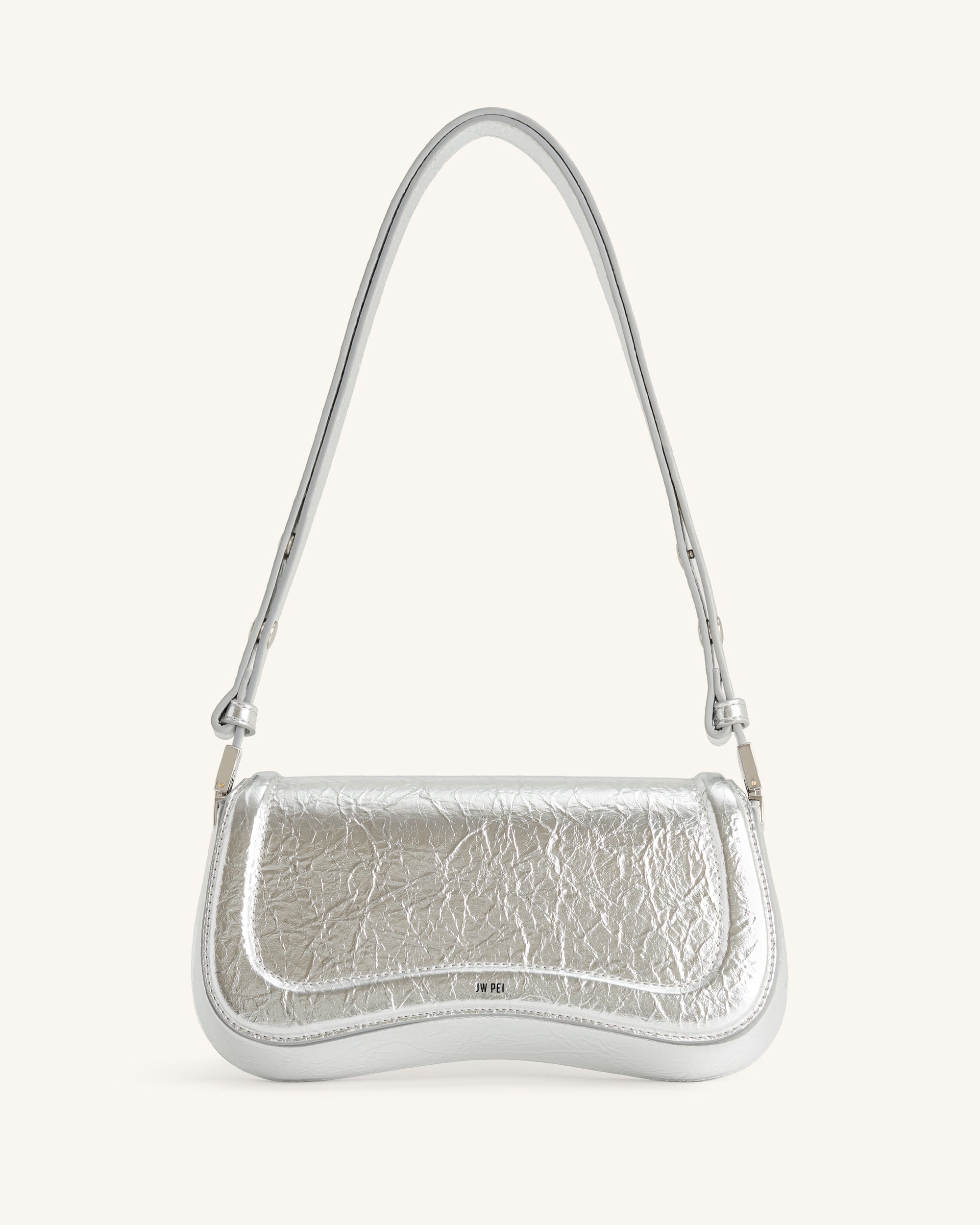 Joy Metallic Shoulder Bag - Silver - JW PEI