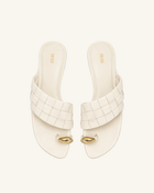 Ava Woven Toe Sandals - Ivory
