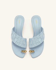 Ava Woven Toe Sandals - Blue