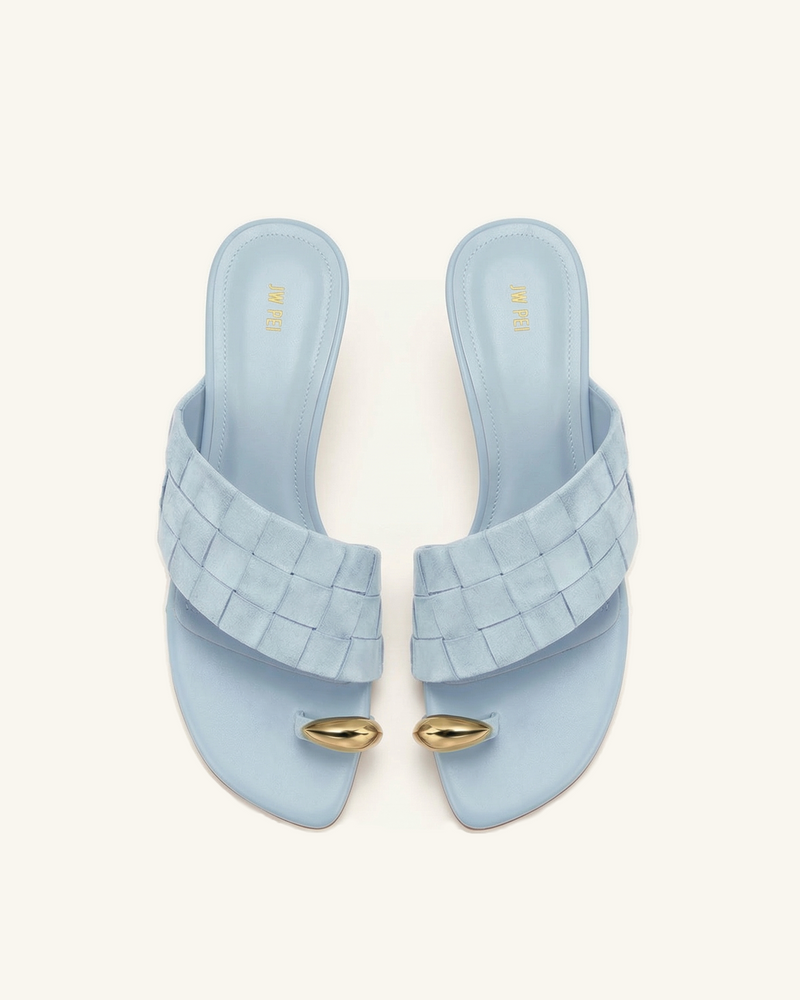 Ava Woven Toe Sandals - Blue