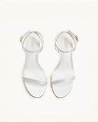 Alivia Artifical Crystal Heel Sandals - White
