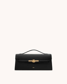 Lena Metal Rope Knot Top Handle Bag - Black