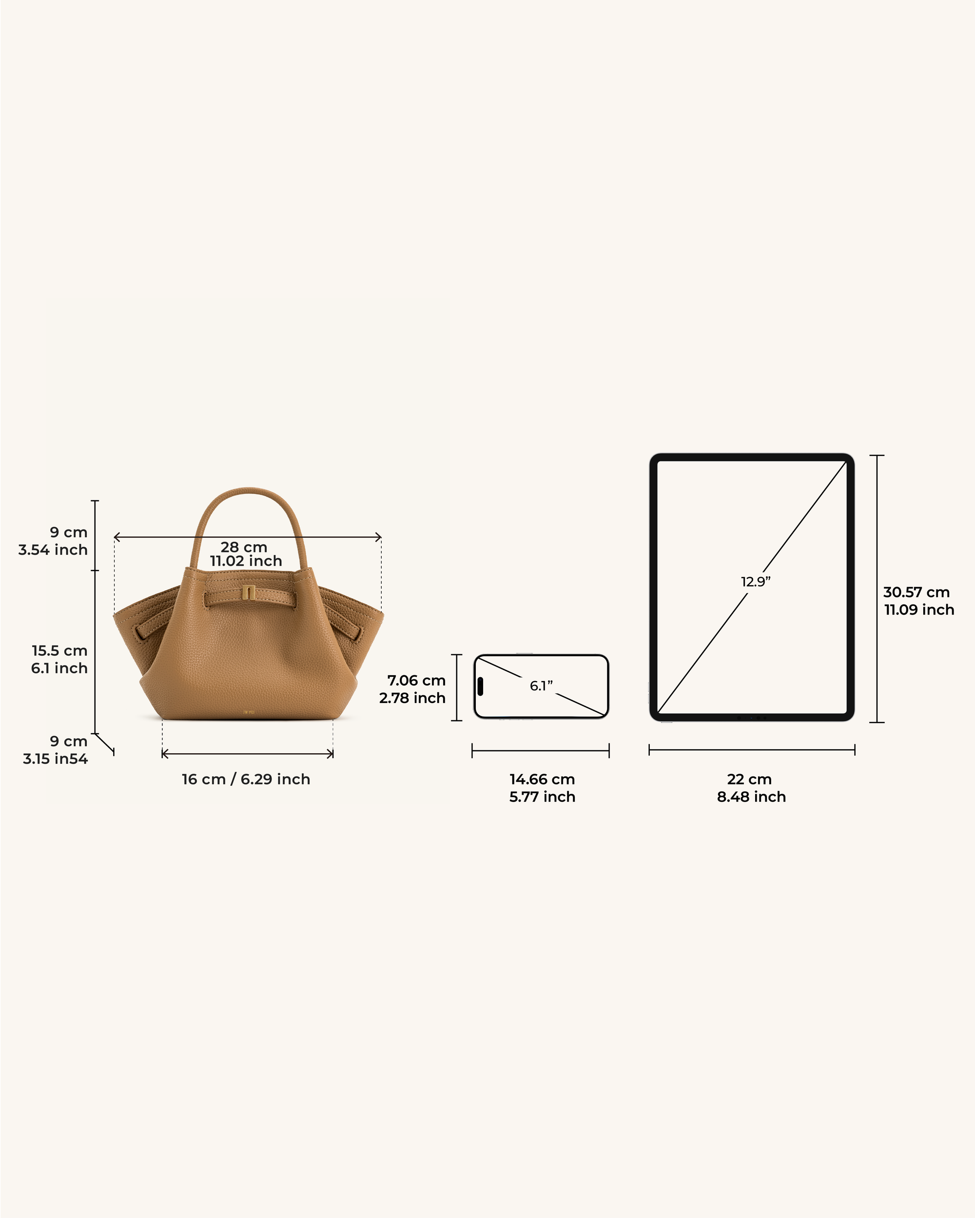 Hana Mini Tote Bag - Latte Color | JW PEI Hana Mini Tote Bag - Latte Color | JW PEI