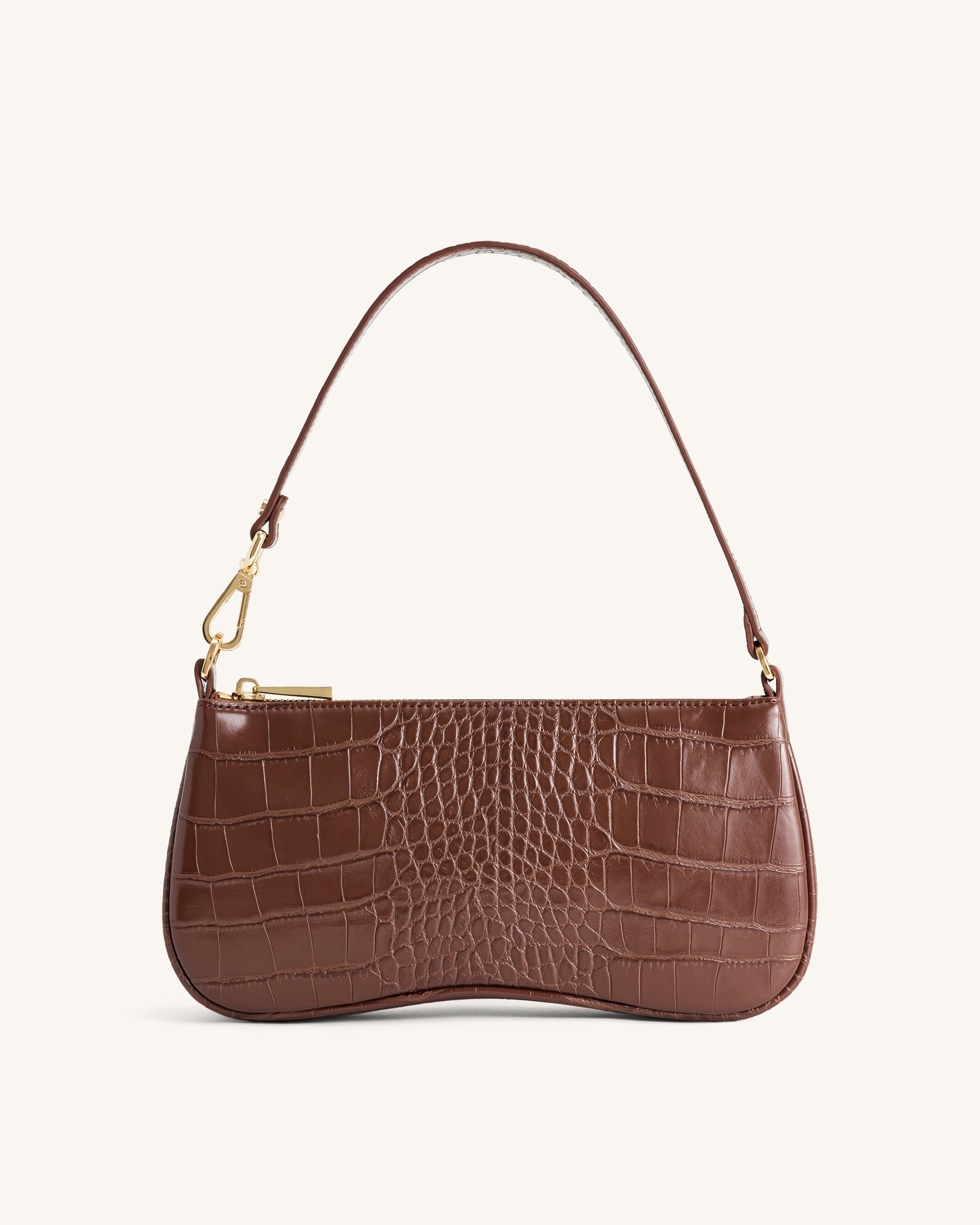 Eva Shoulder Handbag - Umber Croc