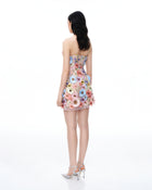 Odalys Floral Embroidered Mini Dress - Pastel Multi