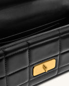Kaia Bamboo Metal Handle Handbag - Black
