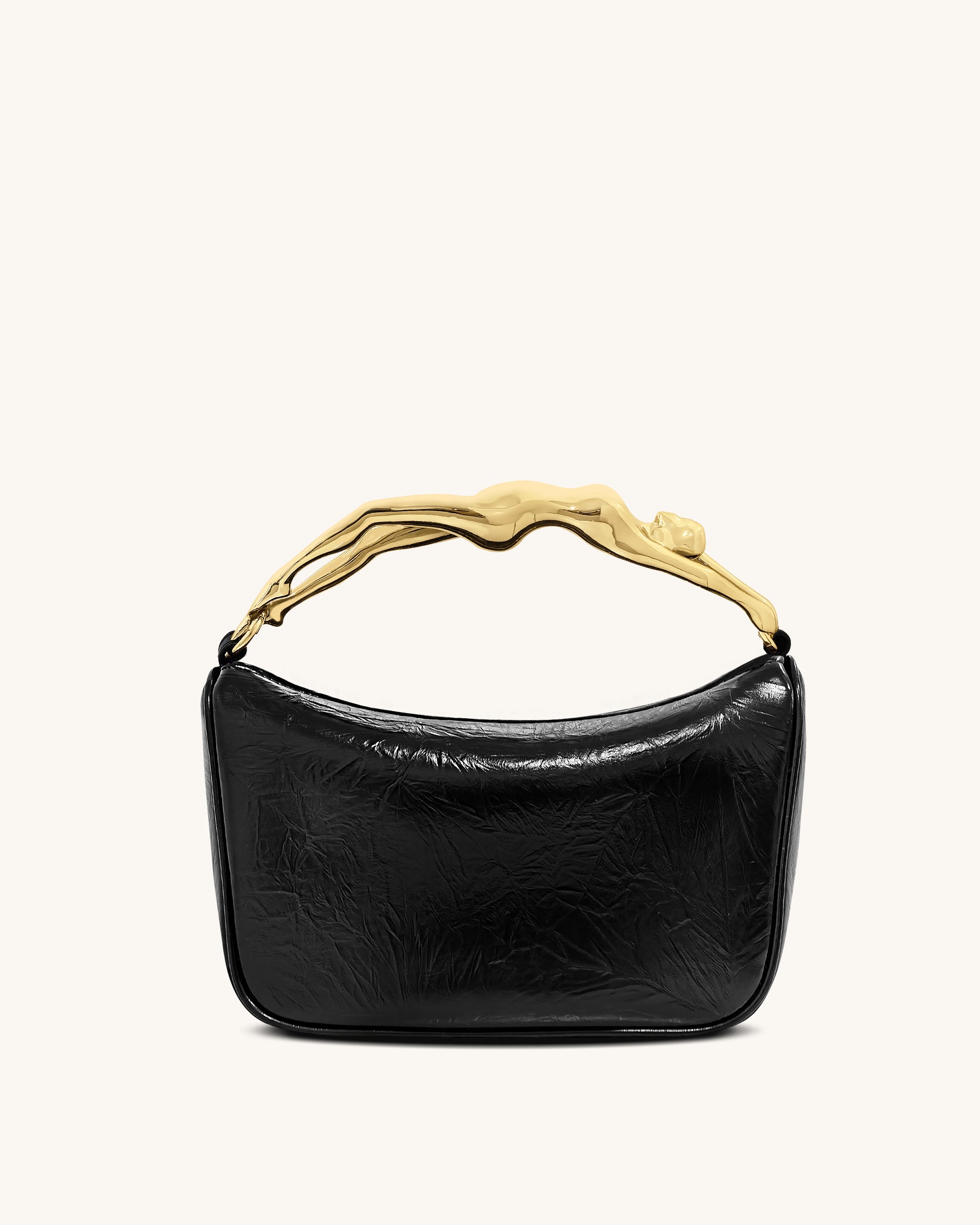 Jenny Human-shaped Handle Handbag - Black