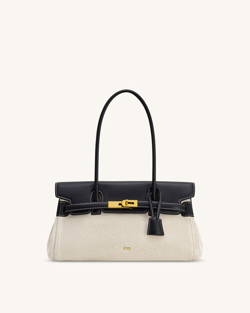 Yara Shoulder Bag - Black Canvas