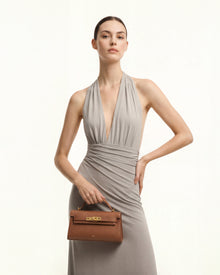 Noor Top Handle Bag - Brown