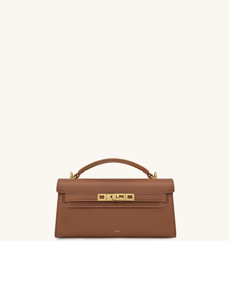 Noor Top Handle Bag - Brown
