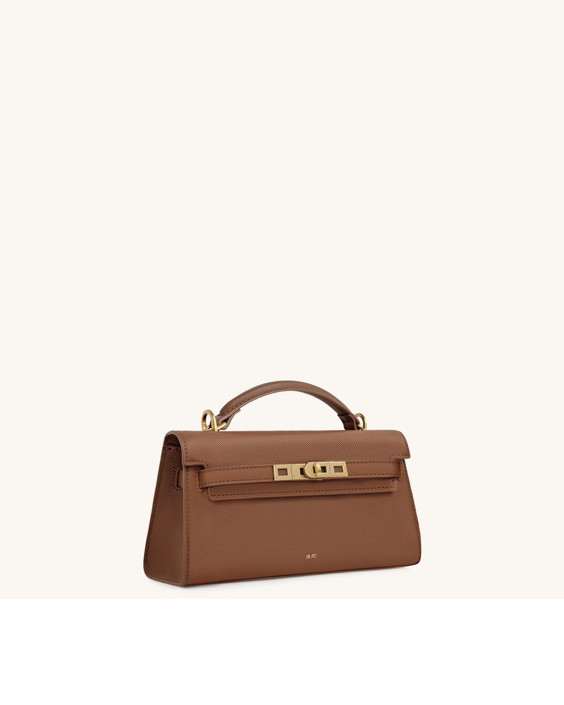 Noor Top Handle Bag - Brown