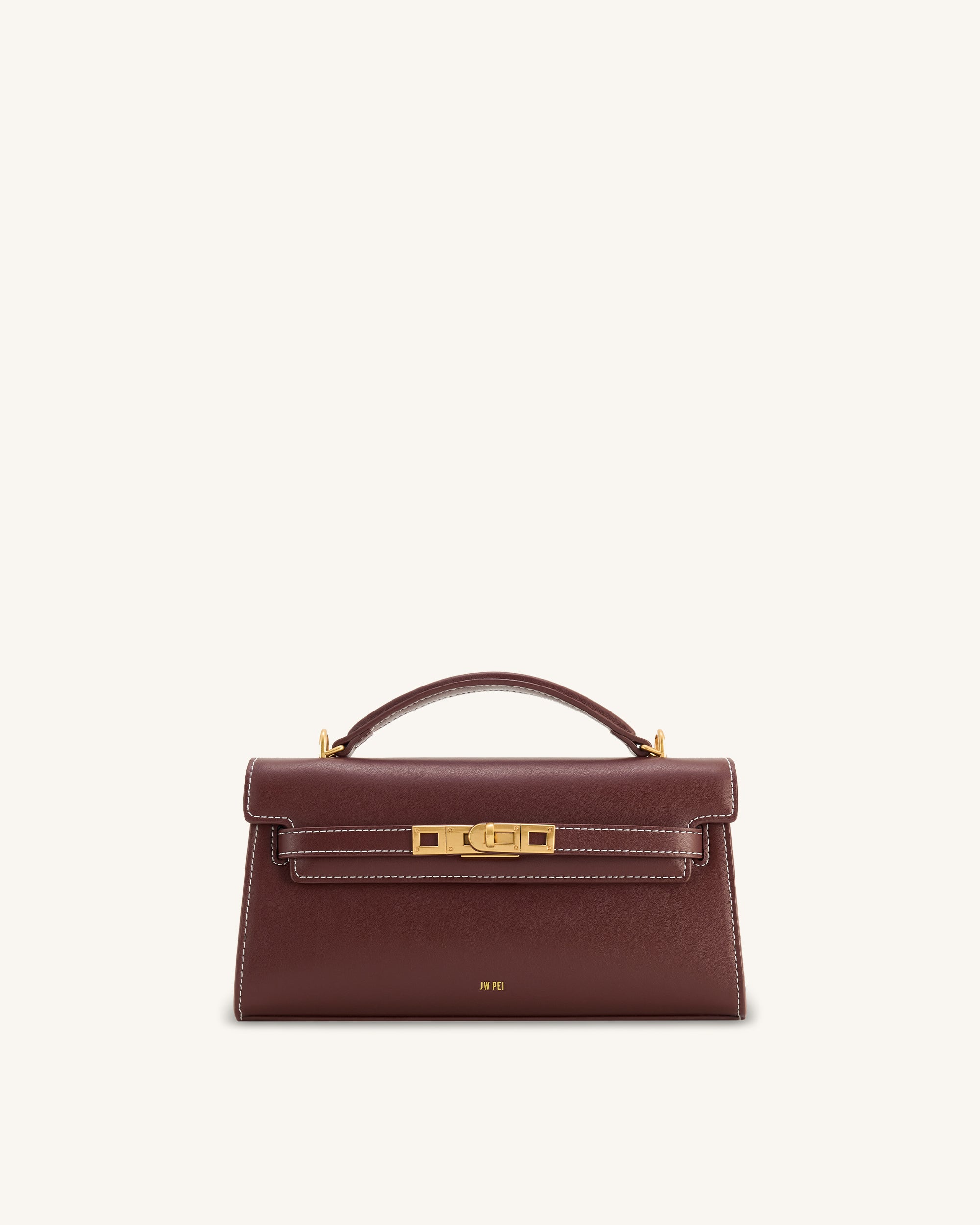 Noor Top Handle Bag - Reddish Brown