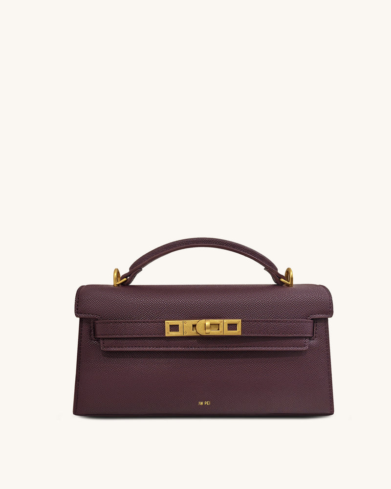 Noor Top Handle Bag - Deep Burgundy