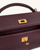 Noor Top Handle Bag - Deep Burgundy