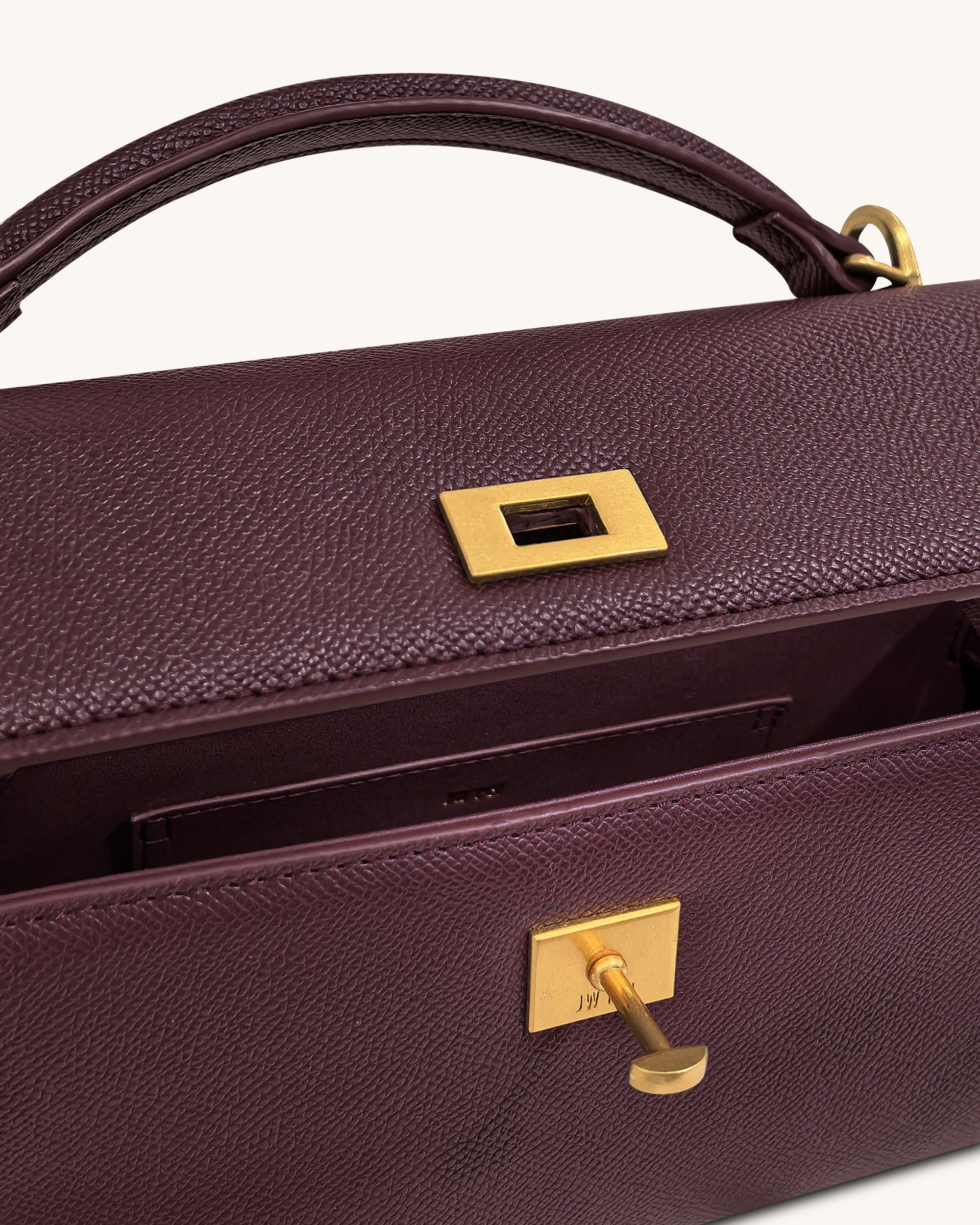 Noor Top Handle Bag - Deep Burgundy