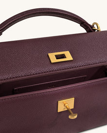 Noor Top Handle Bag - Deep Burgundy