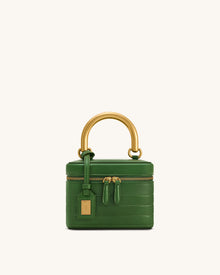 Evelyn Quilted Box Top Handle Bag - Green