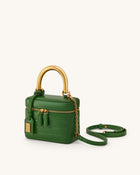 Evelyn Quilted Box Top Handle Bag - Green