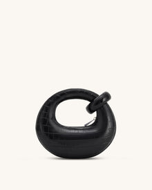 Abacus Mini Top Handle Bag - Black Croc