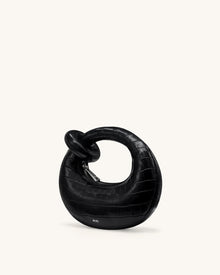 Abacus Mini Top Handle Bag - Black Croc