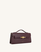 Lena Metal Rope Knot Top Handle Bag - Deep Claret