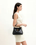 Lucia Classic Top Handbag - Black
