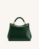 Lucia Classic Top Handbag - Green Croc