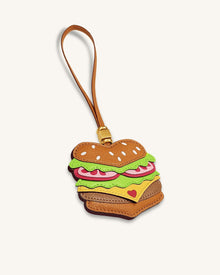Burger Bag Charm - Brown