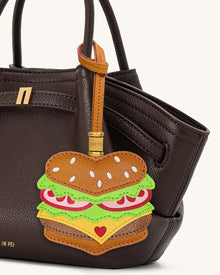 Burger Bag Charm - Brown