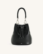 Yulia Padded Bucket Bag - Black