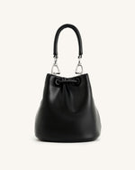 Yulia Padded Bucket Bag - Black